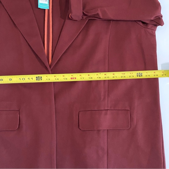 Liverpool Stitch Fix New Stretch Blazer Plus Size 3X Burgandy - Picture 10 of 16